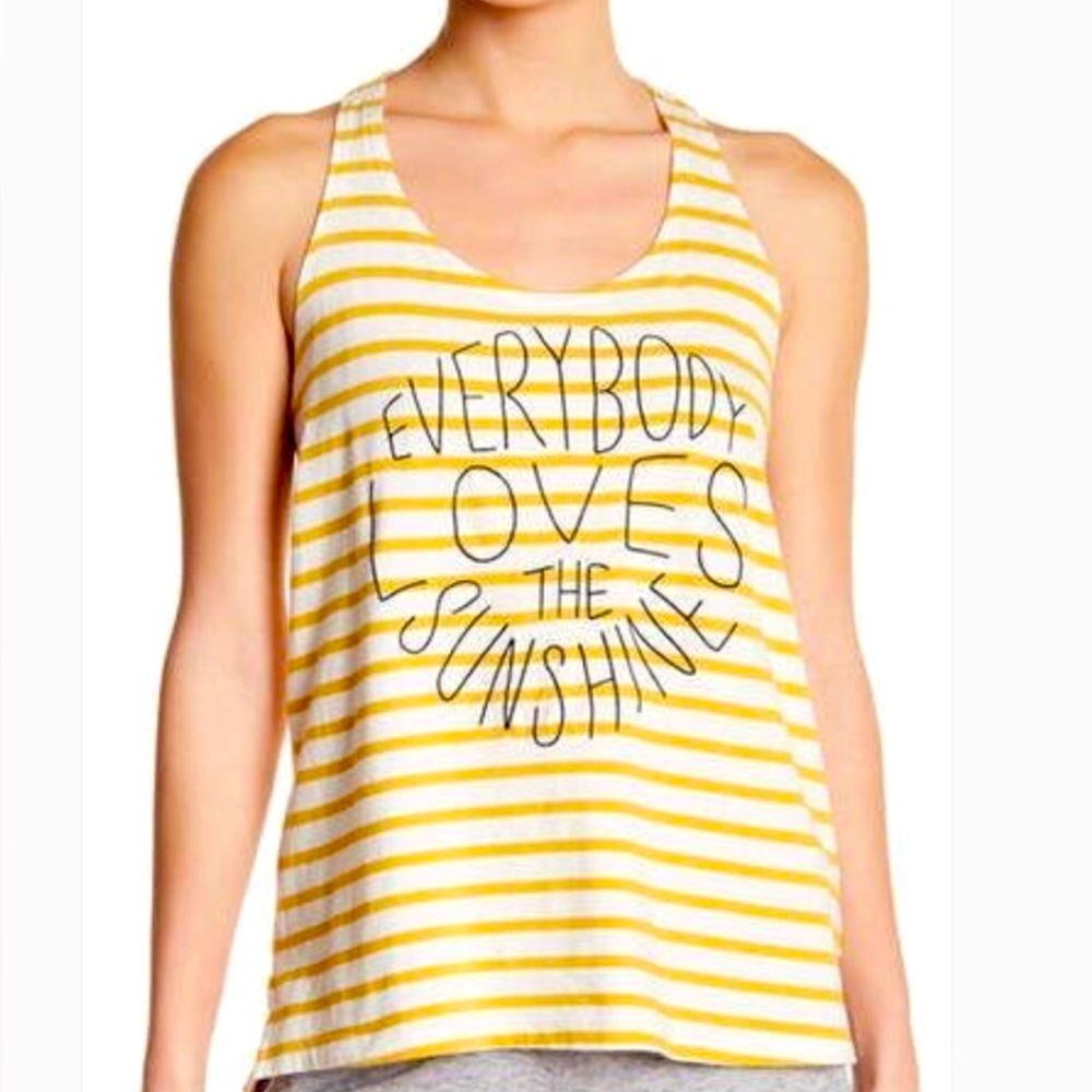 🆕 Sundry Striped Embroidered Sunshine Tank Top